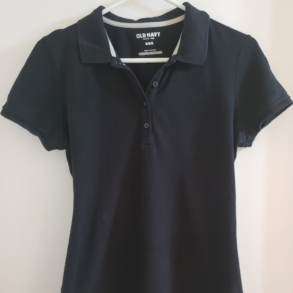 Old Navy M Womens Black Polo